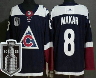 Youth Colorado Avalanche #8 Cale Makar Navy Alternate 2022 Stanley Cup Stitched Jersey