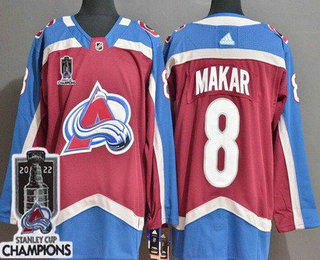 Youth Colorado Avalanche #8 Cale Makar Red 2022 Stanley Cup Champions Stitched Jersey