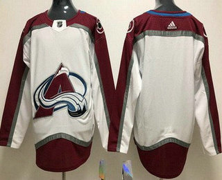 Youth Colorado Avalanche Blank White Stitched Jersey