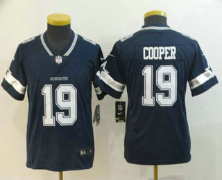 Youth Dallas Cowboys #19 Amari Cooper Navy Blue 2017 Vapor Untouchable Stitched NFL Nike Limited Jersey