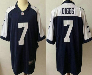Youth Dallas Cowboys #7 Trevon Diggs Limited Navy Alternate Vapor Jersey
