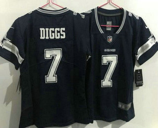 Youth Dallas Cowboys #7 Trevon Diggs Limited Navy Vapor Jersey