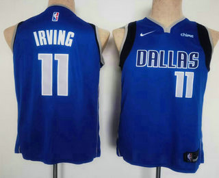 Youth Dallas Mavericks #11 Kyrie Irving Blue Icon Sponsor Swingman Jersey