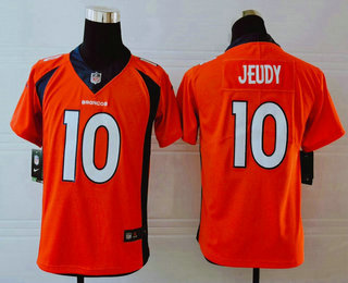 Youth Denver Broncos #10 Jerry Jeudy Orange 2020 Vapor Untouchable Stitched NFL Nike Limited Jersey