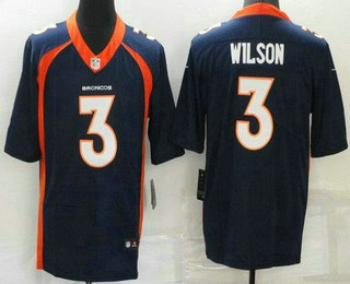 Youth Denver Broncos #3 Russell Wilson Limited Blue Vapor Jersey