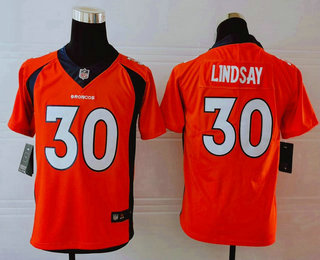 Youth Denver Broncos #30 Phillip Lindsay Orange 2017 Vapor Untouchable Stitched NFL Nike Limited Jersey