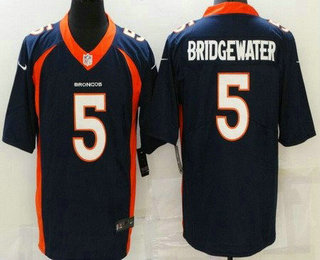 Youth Denver Broncos #5 Teddy Bridgewater Limited Navy Vapor Jersey