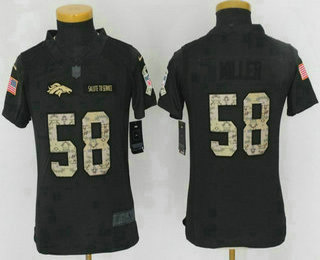 Youth Denver Broncos #58 Von Miller Black Anthracite 2016 Salute To Service Stitched NFL Nike Limited Jersey