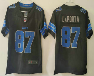 Youth Detroit Lions #87 Sam Laporta Limited Black 2024 Vapor Stitched Jersey