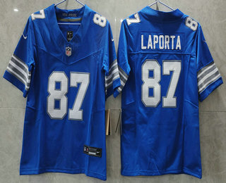 Youth Detroit Lions #87 Sam Laporta Limited Blue 2024 FUSE Vapor Jersey