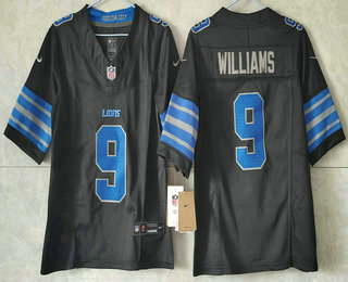 Youth Detroit Lions #9 Jameson Williams Limited Black FUSE Vapor Jersey