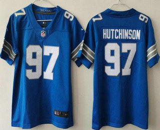 Youth Detroit Lions #97 Aidan Hutchinson Limited Blue 2024 Vapor Jersey