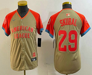 Youth Detroit Tigers #29 Tarik Skubal Cream 2024 All Star Limited Stitched Jersey