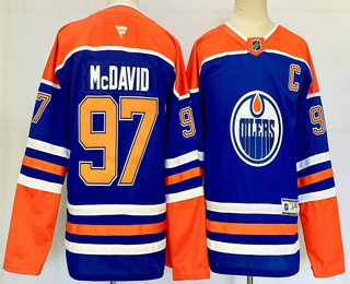 Youth Edmonton Oilers #97 Connor McDavid Royal 2024 Stitched Jersey