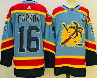 Youth Florida Panthers #16 Aleksander Barkov Blue 2022 Reverse Retro Authentic Jersey