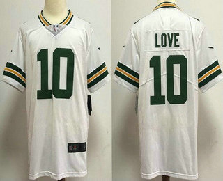 Youth Green Bay Packers #10 Jordan Love Limited White Vapor Jersey