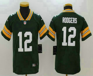 Youth Green Bay Packers #12 Aaron Rodgers Green 2017 Vapor Untouchable Stitched NFL Nike Limited Jersey