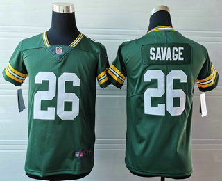 Youth Green Bay Packers #26 Darnell Savage Jr Green 2017 Vapor Untouchable Stitched NFL Nike Limited Jersey