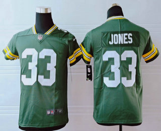 Youth Green Bay Packers #33 Aaron Jones Green 2017 Vapor Untouchable Stitched NFL Nike Limited Jersey