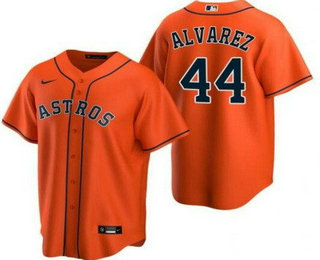 Youth Houston Astros #44 Yordan Alvarez Orange Cool Base Jersey