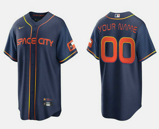 Youth Houston Astros Active Player Custom 2022 Navy City Connect Cool Base Stitched Jersey