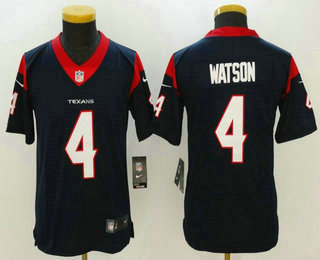 Youth Houston Texans #4 Deshaun Watson Navy Blue 2017 Vapor Untouchable Stitched NFL Nike Limited Jersey