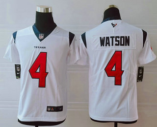 Youth Houston Texans #4 Deshaun Watson White NEW 2019 Vapor Untouchable Stitched NFL Nike Limited Jersey