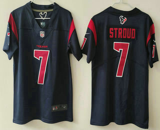 Youth Houston Texans #7 CJ Stroud Blue Color Rush Stitched Nike Limited Jersey