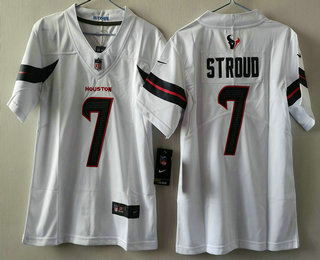 Youth Houston Texans #7 CJ Stroud Limited White 2024 Vapor Jersey