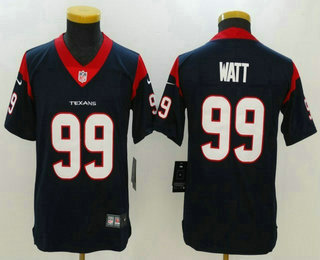 Youth Houston Texans #99 J.J. Watt Navy Blue 2017 Vapor Untouchable Stitched NFL Nike Limited Jersey