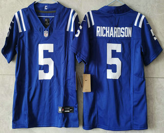 Youth Indianapolis Colts #5 Anthony Richardson Blue 2024 FUSE Vapor Limited Stitched Jersey