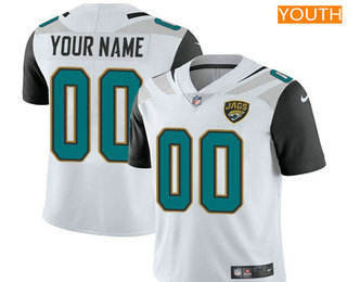 Youth Jacksonville Jaguars Custom Vapor Untouchable White Road NFL Nike Limited Jersey