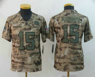 Youth Kansas City Chiefs #15 Patrick Mahomes II 2018 Camo Salute to Service Stitched NFL Nike Limited Jersey