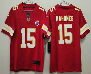 Youth Kansas City Chiefs #15 Patrick Mahomes Limited Red Vapor Jersey