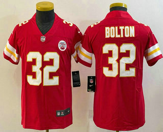 Youth Kansas City Chiefs #32 Nick Bolton Red Vapor Stitched Jersey