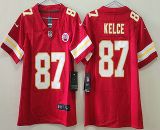 Youth Kansas City Chiefs #87 Travis Kelce Limited Red Vapor Jersey