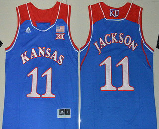 Youth Kansas Jayhawks #11 Josh Jackson Royal Blue College Basketball adidas Swingman Stitched NCAA Jersey