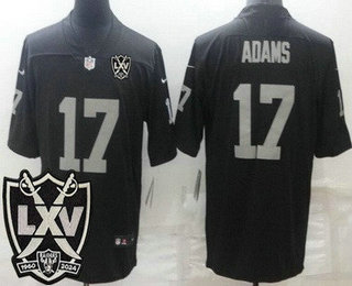 Youth Las Vegas Raiders #17 Davante Adams Limited Black 65th Season Vapor Jersey