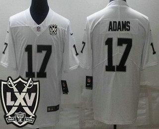 Youth Las Vegas Raiders #17 Davante Adams Limited White 65th Season Vapor Jersey