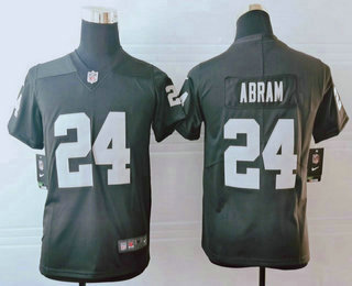 Youth Las Vegas Raiders #24 Johnathan Abram Black 2017 Vapor Untouchable Stitched NFL Nike Limited Jersey