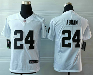 Youth Las Vegas Raiders #24 Johnathan Abram White 2017 Vapor Untouchable Stitched NFL Nike Limited Jersey