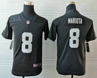 Youth Las Vegas Raiders #8 Marcus Mariota Black 2020 Vapor Untouchable Stitched NFL Nike Limited Jersey