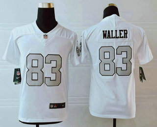 Youth Las Vegas Raiders #83 Darren Waller White 2016 Color Rush Stitched NFL Nike Limited Jersey