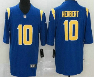 Youth Los Angeles Chargers #10 Justin Herbert Limited Royal Vapor Jersey