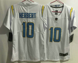 Youth Los Angeles Chargers #10 Justin Herbert White 2020 NEW Vapor Untouchable Stitched NFL Nike Limited Jersey