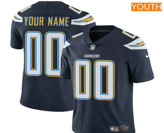 Youth Los Angeles Chargers Custom Vapor Untouchable Navy Blue Team Color NFL Nike Limited Jersey