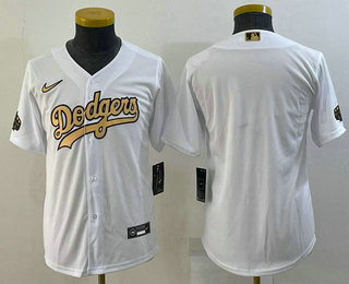 Youth Los Angeles Dodgers Blank White 2022 All Star Stitched Cool Base Nike Jersey