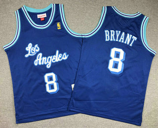 Youth Los Angeles Lakers #8 Kobe Bryant Blue 1996 Throwback Swingman Jersey