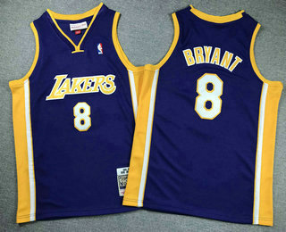 Youth Los Angeles Lakers #8 Kobe Bryant Purple 2003 Throwback Swingman Jersey