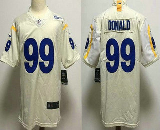 Youth Los Angeles Rams #99 Aaron Donald Limited Bone 2020 Vapor Untouchable Jersey